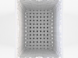 wicker basket ikea knarra 2 white color 3D मॉडल