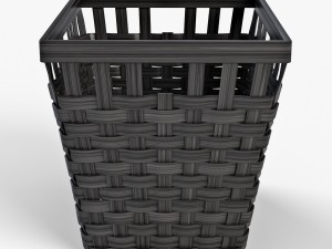 wicker basket ikea knarra 2 black color 3D Модель