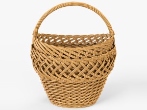 wicker basket 01 3D Model