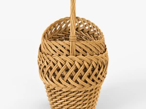 wicker basket 01 3D Model