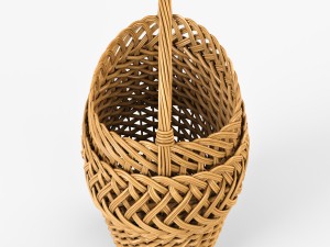 wicker basket 01 3D Model