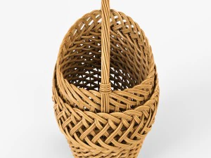 wicker basket 01 3D Model