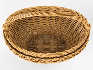 wicker basket 01 3D Model