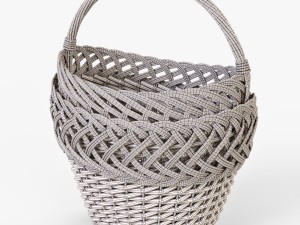 wicker basket 01 3D Model