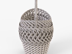 wicker basket 01 3D Model