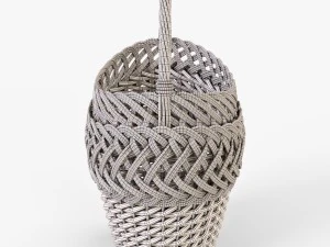 wicker basket 01 3D Model