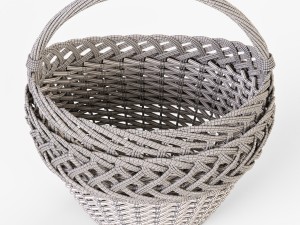 wicker basket 01 3D Model