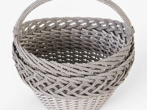 wicker basket 01 3D Model