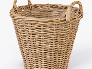 wicker basket ikea nipprig 3D Model