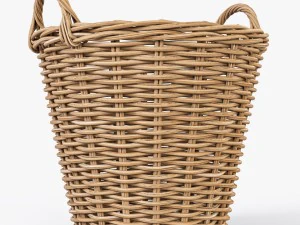 wicker basket ikea nipprig 3D Model