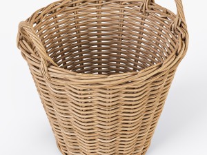 wicker basket ikea nipprig 3D Model