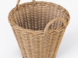 wicker basket ikea nipprig 3D Model