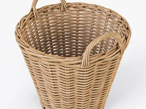 wicker basket ikea nipprig 3D Model