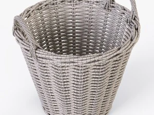 wicker basket ikea nipprig 3D Model