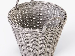 wicker basket ikea nipprig 3D Model