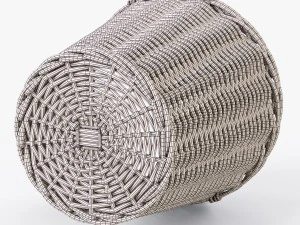 wicker basket ikea nipprig 3D Model