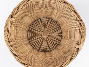 wicker basket ikea nipprig with mushrooms 3D Model