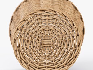 wicker basket ikea nipprig with mushrooms 3D Model