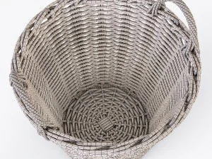 wicker basket ikea nipprig with mushrooms 3D Model