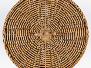 wicker laundry basket 02 3Dモデル