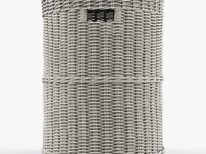 wicker laundry basket 02 3Dモデル