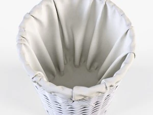 wicker laundry basket 03 set 3 color 3D Model