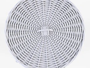wicker laundry basket 03 set 3 color 3D Model