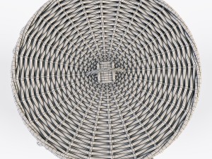 wicker laundry basket 03 set 3 color 3D Model