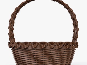 wicker basket 04 brown color 3D मॉडल