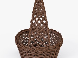 wicker basket 04 brown color 3D मॉडल