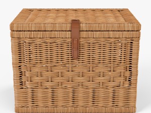 wicker storage trunk 05 toasted oat color 3D 模型