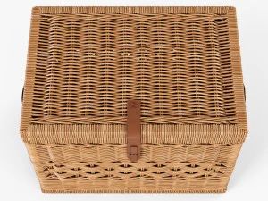 wicker storage trunk 05 toasted oat color 3D Model