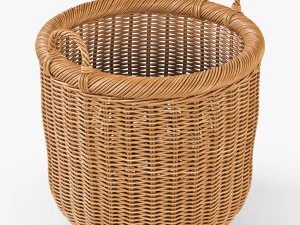 cesta de vime 07 cor aveia tostada Modelo 3D