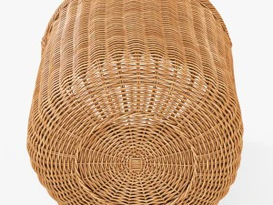 cesta de vime 07 cor aveia tostada Modelo 3D