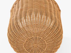 cesta de vime 07 cor aveia tostada Modelo 3D