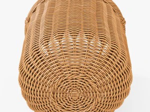 cesta de vime 07 cor aveia tostada Modelo 3D