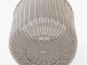 cesta de vime 07 nogueira marrom com cogumelos Modelo 3D