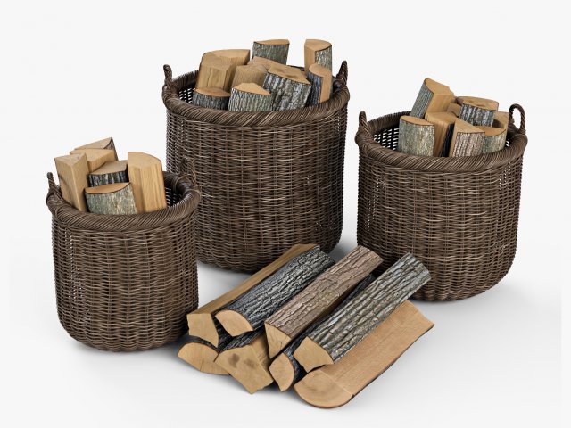 Firewood wicker basket top