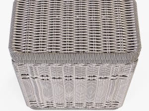 wicker laundry hamper 08 brown color 3D Model