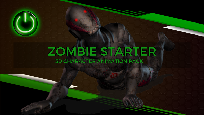 Zombie Animations - Starter Pack 3D मॉडल .c4d .max .obj .3ds .fbx .stl .blend 