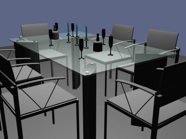 dining table Modello 3D .c4d .max .obj .3ds .fbx .stl .blend 