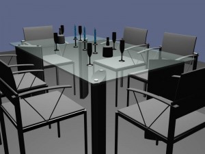 dining table 3D 모델