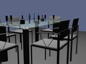 st&oacute;ł jadalny Model 3D