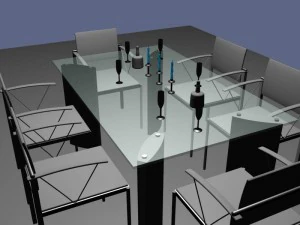 st&oacute;ł jadalny Model 3D