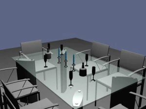 st&oacute;ł jadalny Model 3D