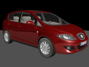 czerwony samoch&oacute;d Model 3D