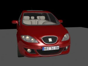 czerwony samoch&oacute;d Model 3D