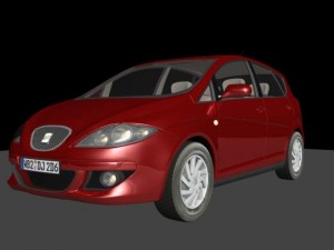 red car 3D 모델