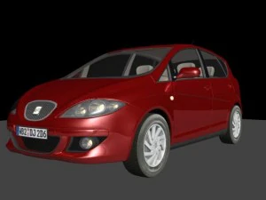 czerwony samoch&oacute;d Model 3D