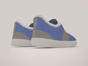 sneakers low poly Modello 3D